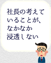 社長の考えていることが、なかなか浸透しない